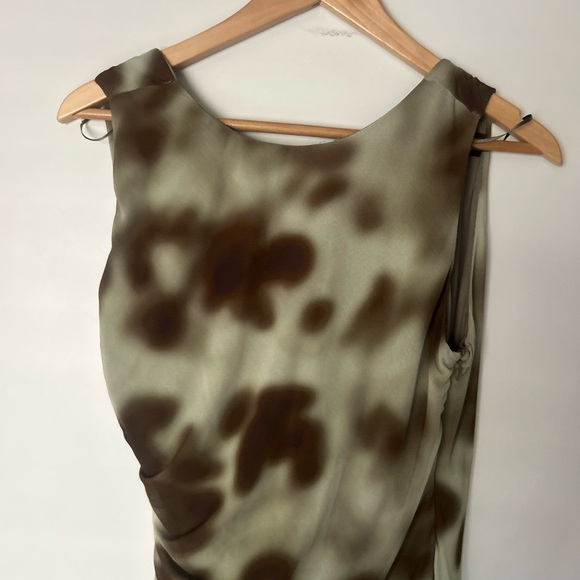 Zara Brown and Cream Halter Maxi Dress - Picture 4 of 5